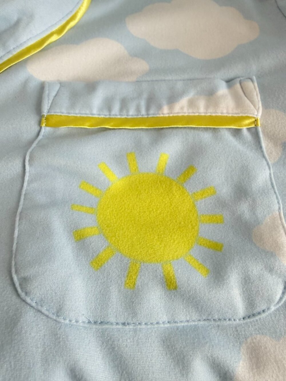 Kate Spade New York Sun & Clouds Pajama Set Women's Short Sleeve Shorts Blue - Picture 4 of 8